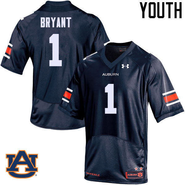 Youth Auburn Tigers #1 Big Cat Bryant College Football Jerseys Sale-Navy